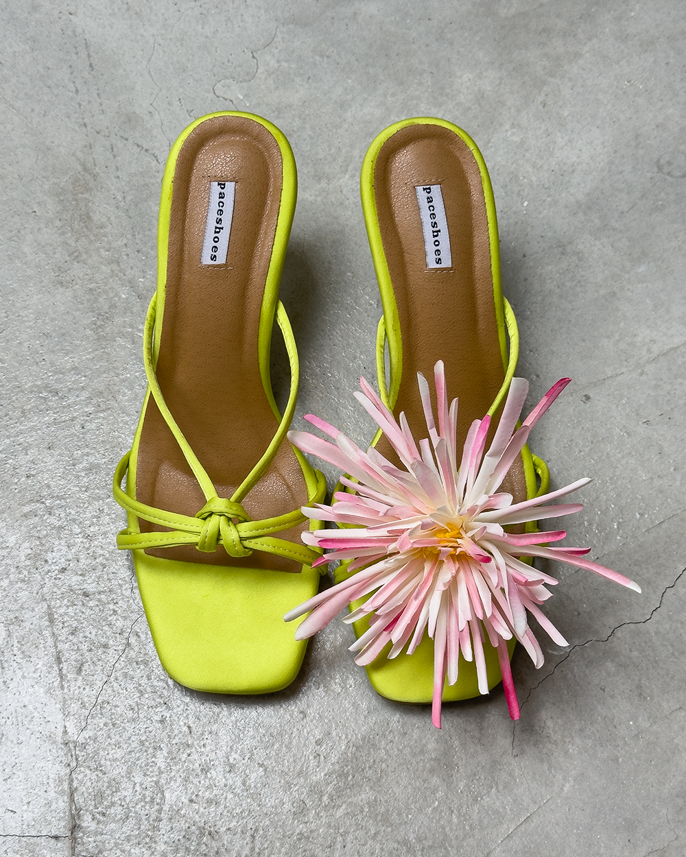 Garden Series - lime satin / pink guava