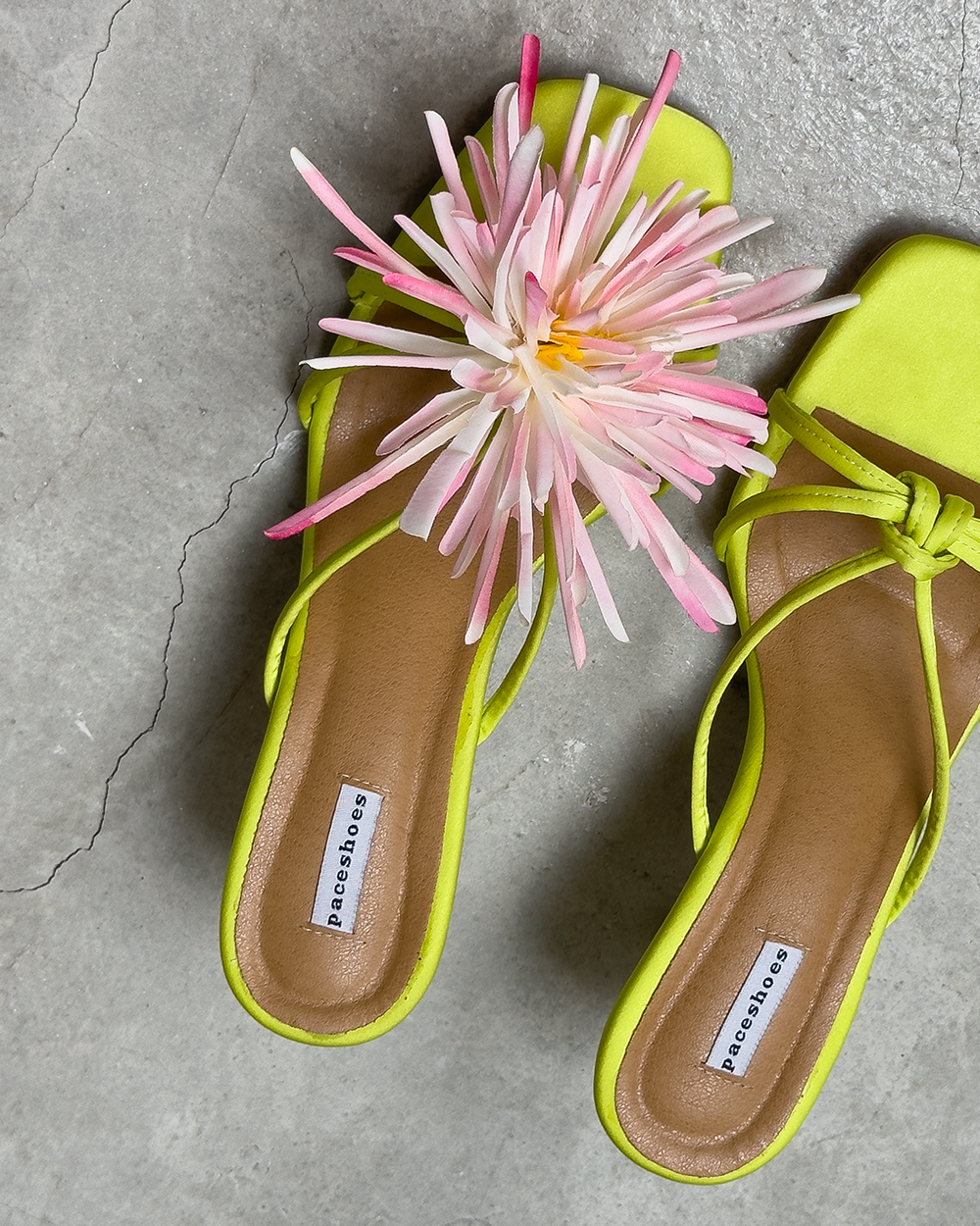 Garden Series - lime satin / pink guava