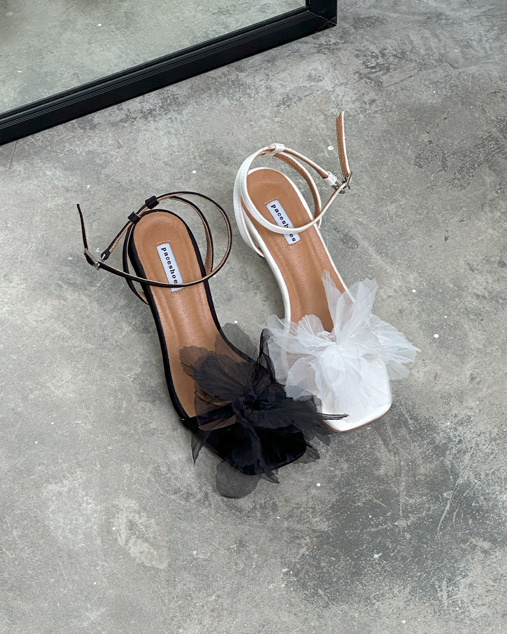 Garden Series - black and white petals