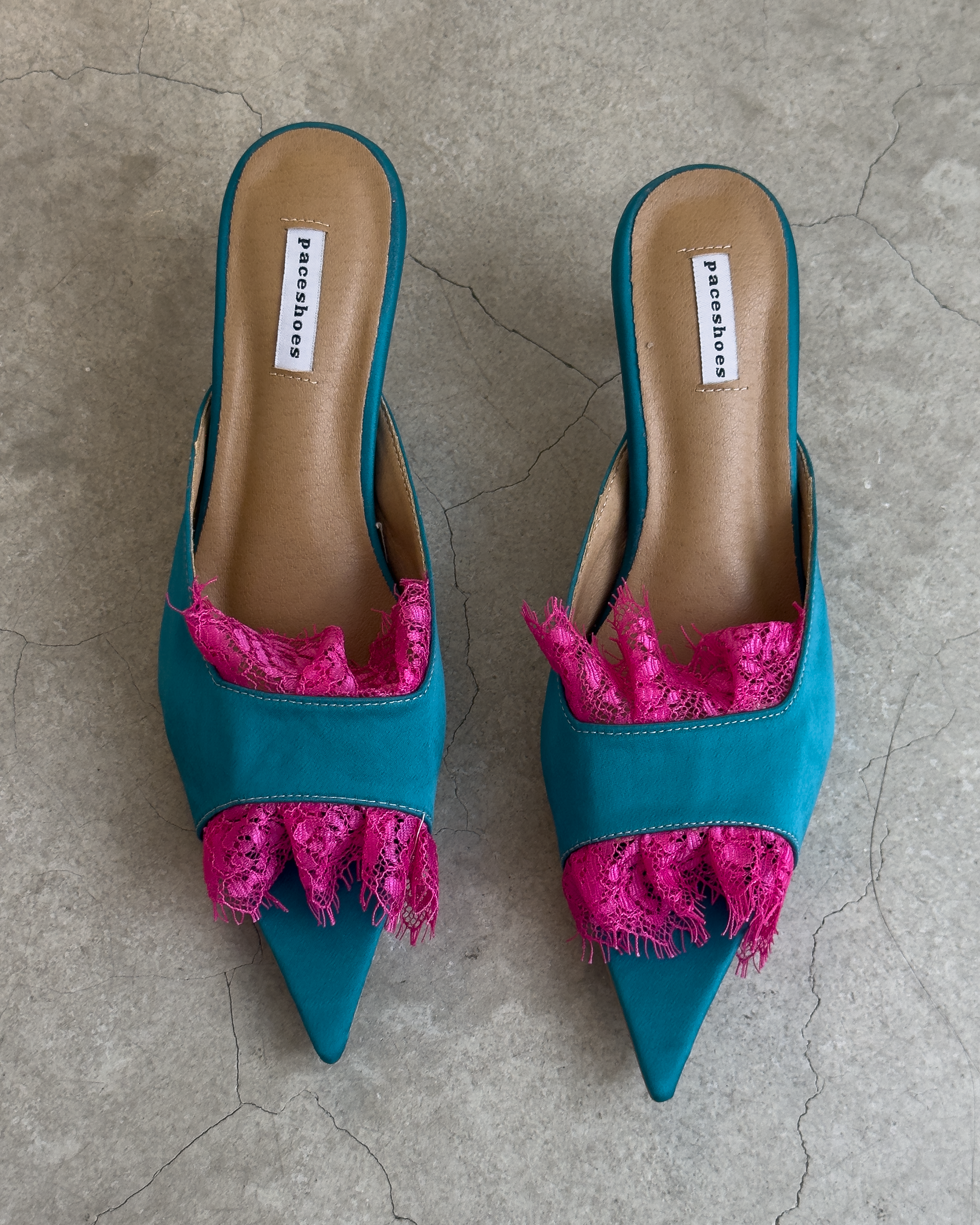 Freya - Green & Pink Lace