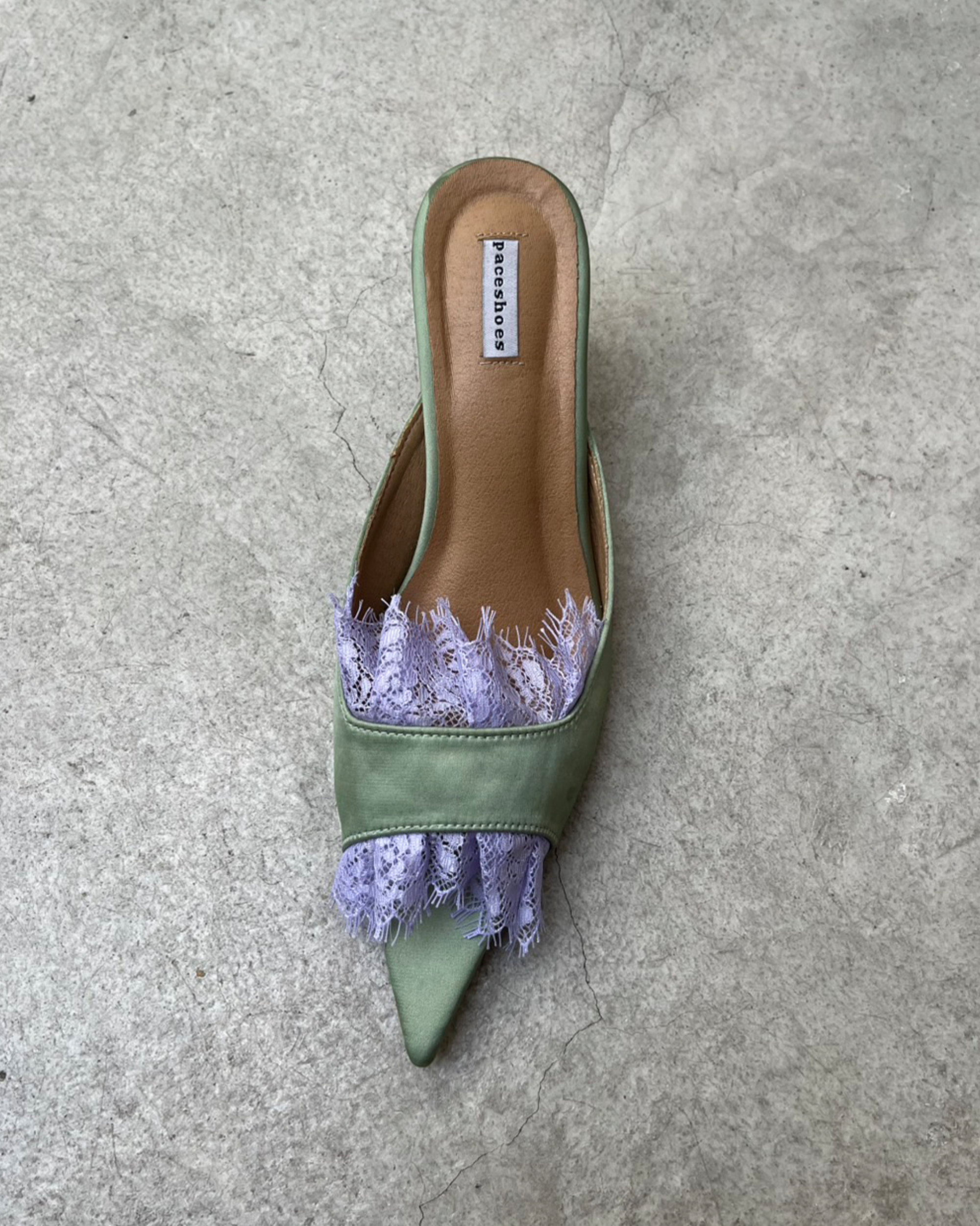 Freya - Green & Lilac Lace